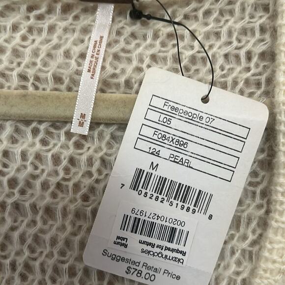 FREE PEOPLE ANTHROPOLOGIE KNIT CARDIGAN KNIT‎ SWEATER SIZE M - Picture 4 of 5